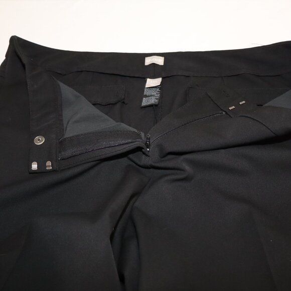 Chico's Womens Black Wide Leg Trouser Pants Size 3.5 / 18R Classic Office Staple - Picture 2 of 7